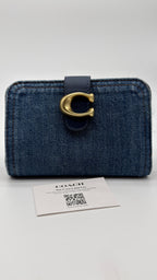 COACH SIGNATURE DENIM TABBY WALLET NEW WITH TAGS