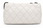 CHANEL VINTAGE 2010 KARL LAGERFELD FLAP WHITE MEDIUM