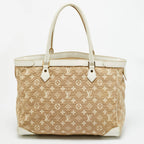 LOUIS VUITTON LV Monogram Sabbia Cabas GM Beige & White