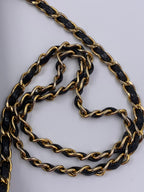 CHANEL MATELASSE TURN LOCK DOUBLE FLAP BLK ON BLCK GOLD HARDWARE