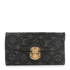 LOUIS VUITTON LV AMELIA DENIM WALLET BLACK