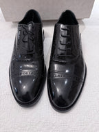 New Jimmy Choo FALCON black polished leather Oxford shoes