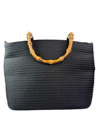 GUCCI Bamboo Handle Tote Bag Black