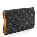 LOUIS VUITTON LV AMELIA DENIM WALLET BLACK