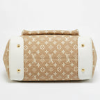 LOUIS VUITTON LV Monogram Sabbia Cabas GM Beige & White