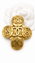 CHANEL VINTAGE CC CROSS BROOCH
