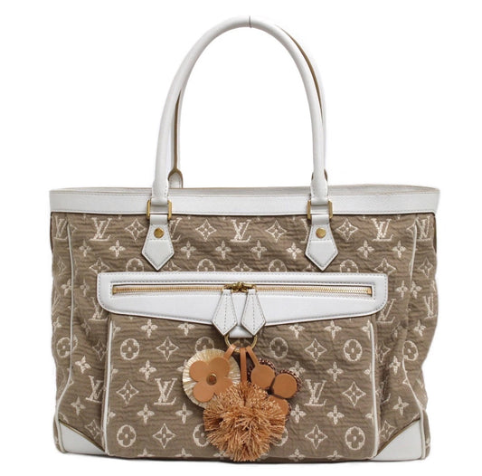 LOUIS VUITTON MONOGRAM 
Sabbia Cabas GM Beige & White