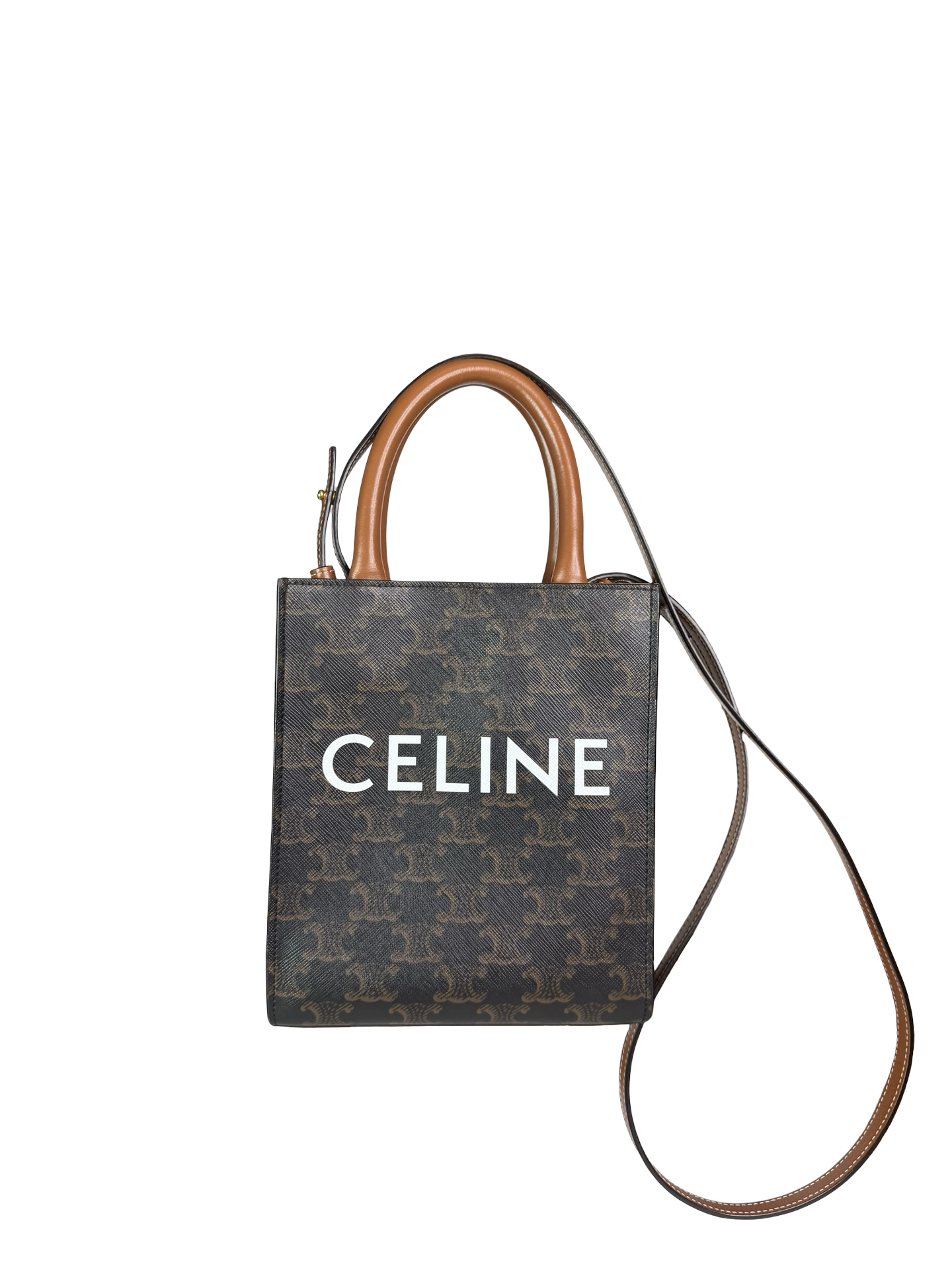 CELINE MINI VERTICAL TRIOMOPHE CANVAS TOTE 2019