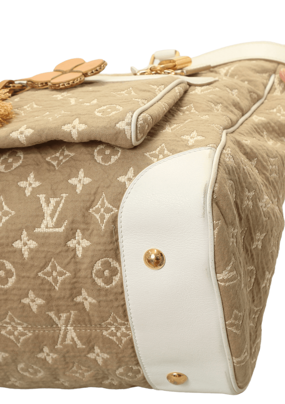 LOUIS VUITTON MONOGRAM 
Sabbia Cabas GM Beige & White