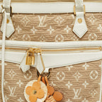 LOUIS VUITTON LV Monogram Sabbia Cabas GM Beige & White