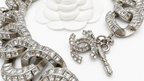 CHANEL STRASS CURB CHAIN CHOKER SHORT NECKLACE