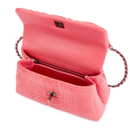 CHANEL PINK PYTHON COCO HANDLE FLAP BAG