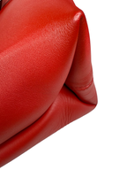 AUTHENTIC VALENTINO Red Calfskin Leather Vring Large Tote Bag