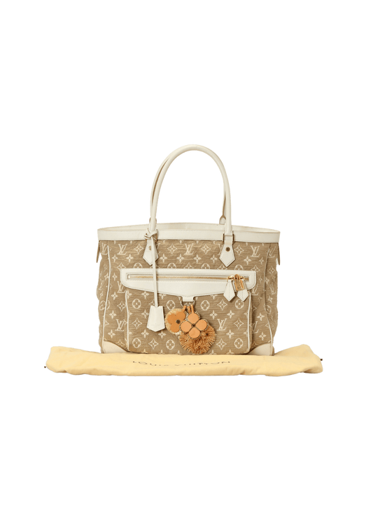LOUIS VUITTON MONOGRAM 
Sabbia Cabas GM Beige & White