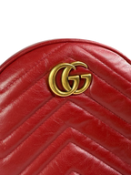 GUCCI MINI GG MARMONT ROUND SHOULDER RED