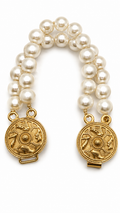 FERRAGAMO VINTAGE GOLD PLATED PEARL BRACELET