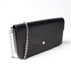 LOUIS VUITTON LV Pochette Félicie in Black,
EPI leather With a Silver-Tone Chain Strap