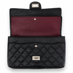 CHANEL 2.55 REISSUE LARGE DOUBLE FLAP BORDEAUX RED INTERIOR