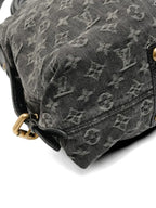LOUIS VUITTON LV MONOGRAM DENIM NEO CABBY BAG MM BLACK
