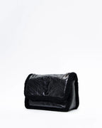 SAINT LAURENT 						           Medium Niki YSL Monogram Shearling        And Leather Chain Bag NEW!!