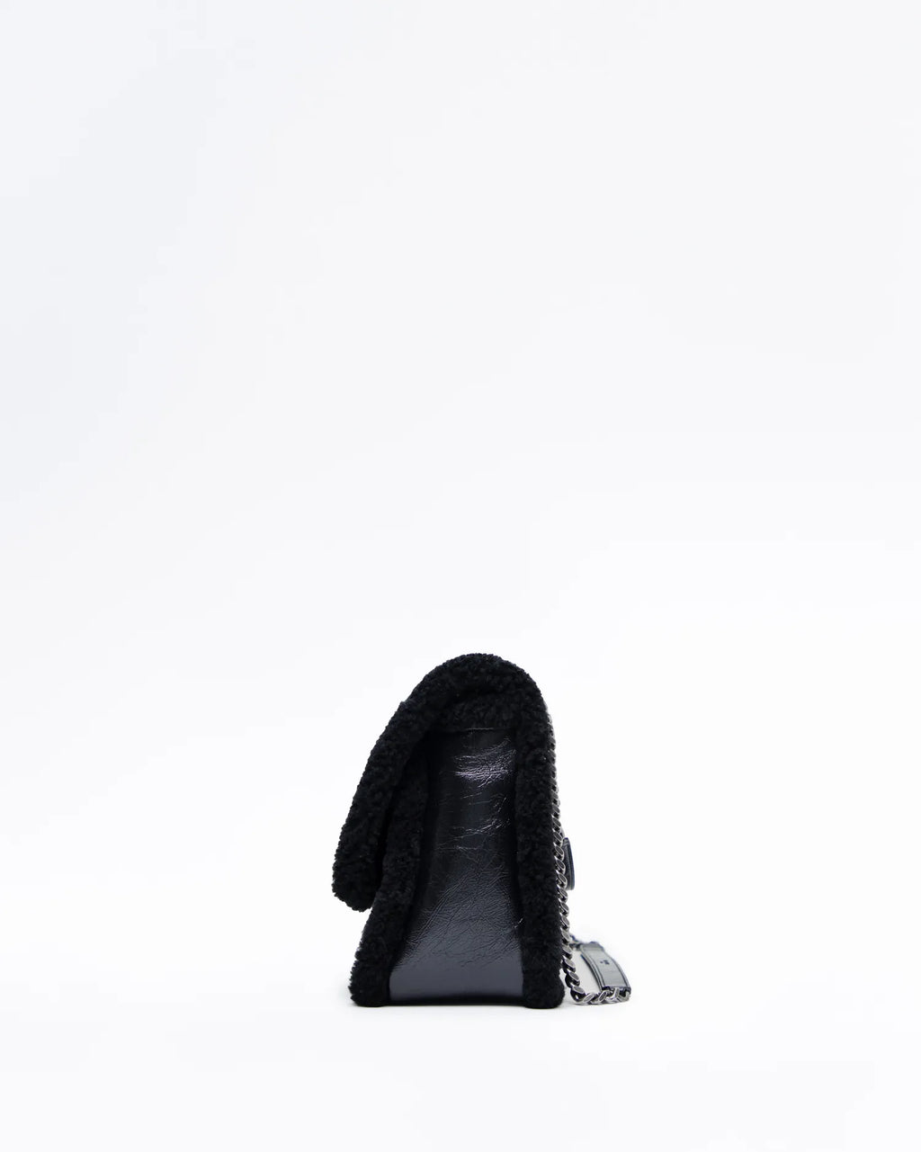 SAINT LAURENT Medium Niki YSL Monogram Shearling And Leather Chain Bag NEW!!