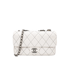 CHANEL VINTAGE 2010 KARL LAGERFELD FLAP WHITE MEDIUM