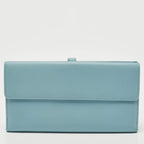 Chanel Blue Leather CC Flap French Continental Wallet
