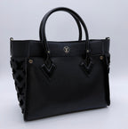LOUIS VUITTON LV 2022 Black Calf Monogram Tufting On My Side MM