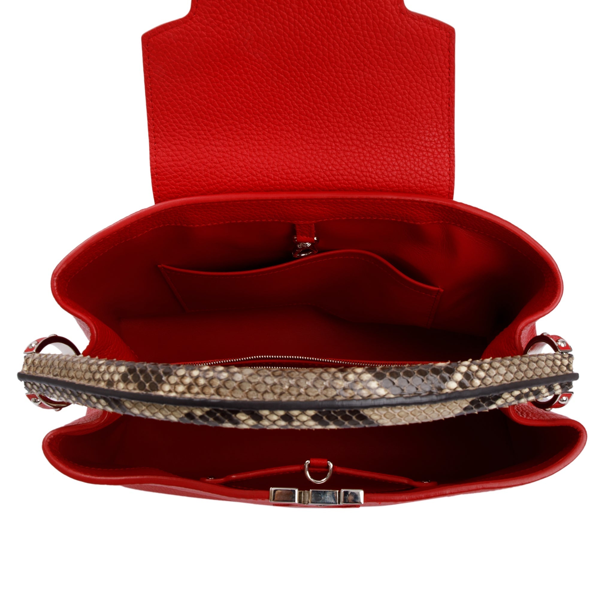 LOUIS VUITTON LV
Python top handle, Taurillon Capucines MM