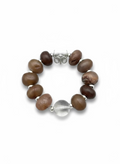 Spiritual Beads Bracelet Sterling Silver with Tibetan Himalayan , 10mm