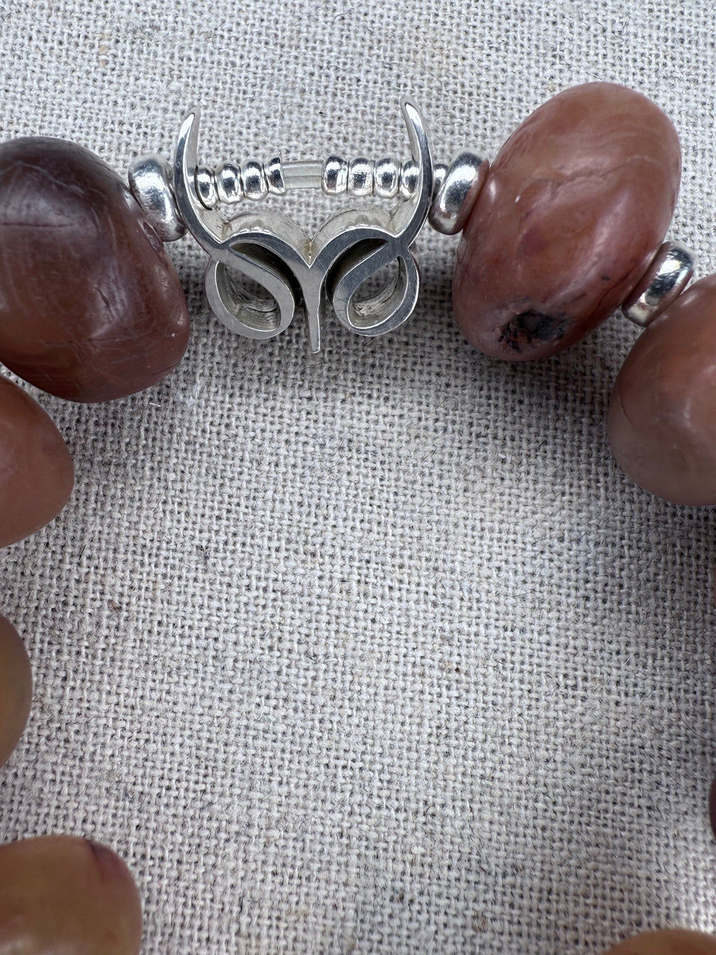 Spiritual Beads Bracelet Sterling Silver with Tibetan Himalayan , 10mm