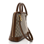 Rare vintage Gucci GG Supreme Monogram Azalea Calfskin Boutique Horsebit 1955 Top Handle Bag