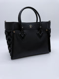 LOUIS VUITTON LV 2022 Black Calf Monogram Tufting On My Side MM
