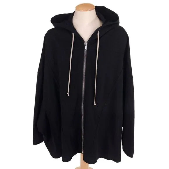 Rick Owens Black Oversized Hoodie