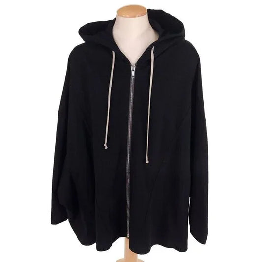 Rick Owens Black Oversized Hoodie