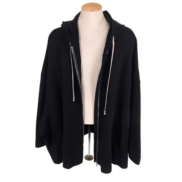 Rick Owens Black Oversized Hoodie
