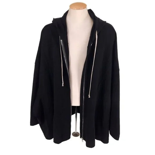 Rick Owens Black Oversized Hoodie