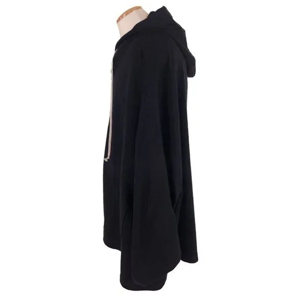 Rick Owens Black Oversized Hoodie
