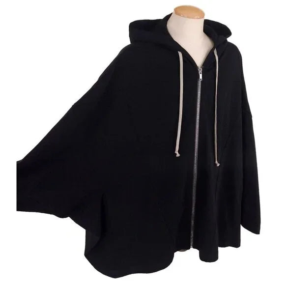 Rick Owens Black Oversized Hoodie