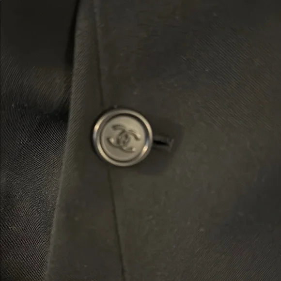 Chanel Black Blazer Structured Suit Jacket