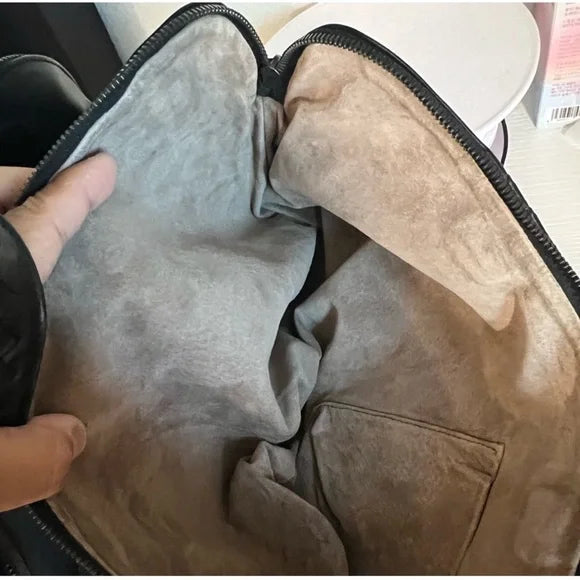 BOTTEGA VENETA Black Intrecciato Woven Calf Leather Top Handle Bag