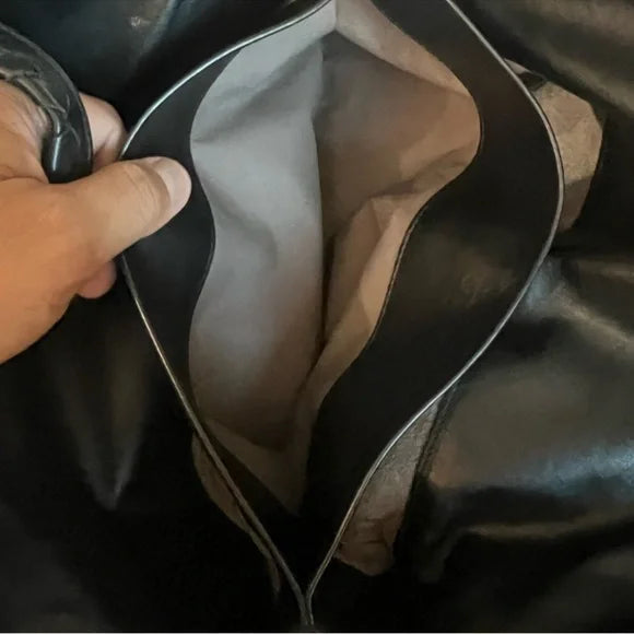 BOTTEGA VENETA Black Intrecciato Woven Calf Leather Top Handle Bag